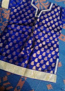 Handmade Chanderi Silk Gharara Set For Kids