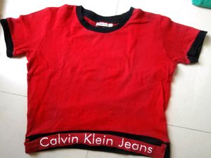 Red Colour Cute Crop Top 👕