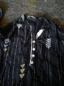 Black &amp; White Print Kurti