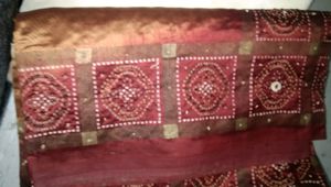 Casatta Saree Red Maroon And Golden With Desi