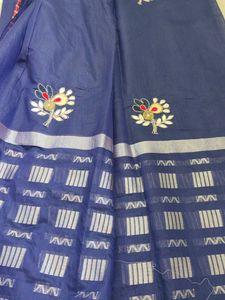 Elegant Blue Saree With Pure Gota work