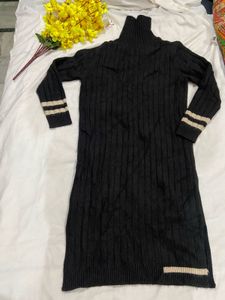 Stylish Black Knit Dress