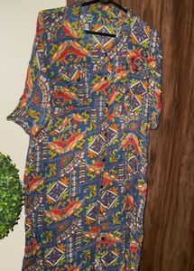 Patterned Shirt dress