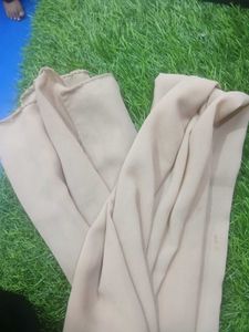 Beige Chiffon Scarf