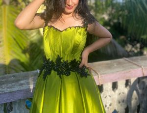 Printerest Corset Midi Dress
