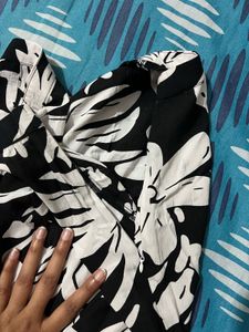 Floral Print Midi Skirt -S