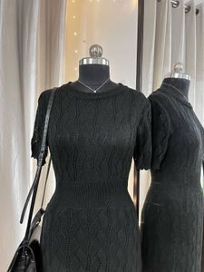 Black Crochet Dress