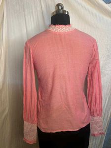 Korean Striped Long Sleeve Blouse