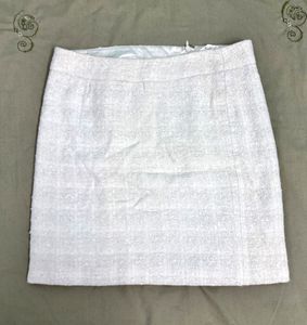 White Tweed Mini Skirt