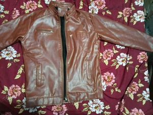Brown Faux Leather Jacket