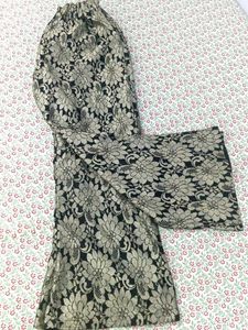 ✨Regal Black&amp;Gold Brocade Pants–₹650 Only Dprice👇