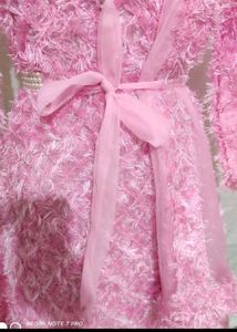 Sober Party Wear Designer Feathery Gown