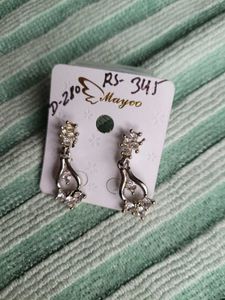 Sparkling Silver Dangle Earrings