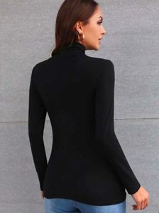 Black Turtleneck Long Sleeve Top