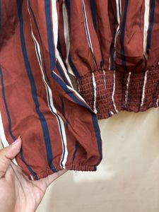 Women Brown Top Full Sleeves