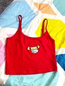 Red Bonkers Corner Top