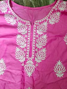 Pinteresty Pink Short Kurti For Women