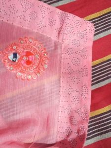 Pink  Saree