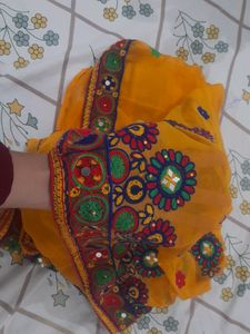 Mustard chiffon Saree