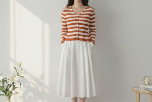 Striped Knit Cardigan