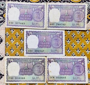 Very Rare 1980 Rs-“1” 5 notes,Good condition