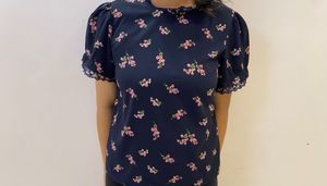Floral Print Puff Sleeve Top