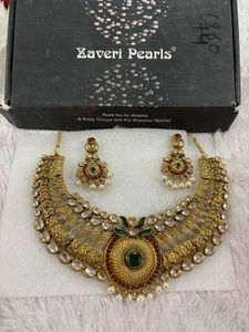 Zaveri Pearls Beautiful Necklace With Earrings