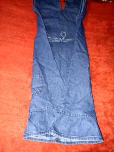 Denim Frook For Girls