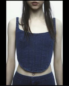 ZARA Denim Crop Top