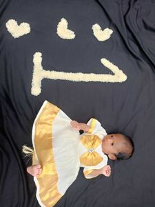 Kerala Kasavu Dress - Newborn