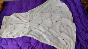 A Embroidery Design White Vintage Dress