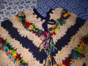 New Kids Winter Wool Handmade Poncho