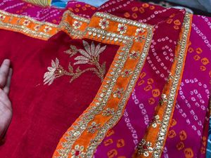 Elegant  Embroidered Saree with blouse piece