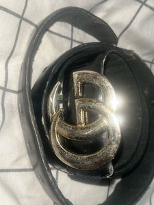 Gucci Black Leather Belt