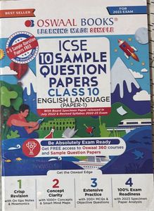 ICSE Class 10 Sample Papers(2023)- English Books