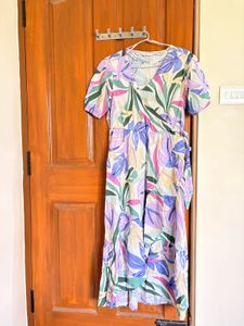 Floral Print Wrap Dress