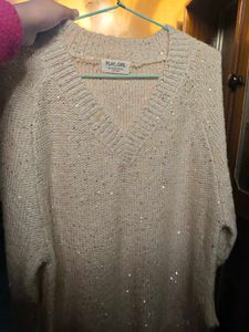 PRICE DROP!! Sparkly Knit V-Neck Sweater