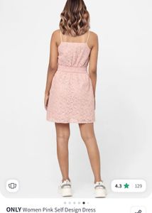 Pink Lace Mini Dress