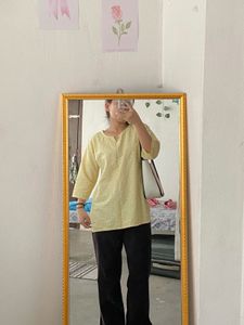 Vintage Yellow Tunic Top