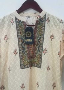 New Aura Brand Elegant Printed Kurta With Pant