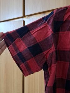 Red &amp; Navy Plaid Shirt