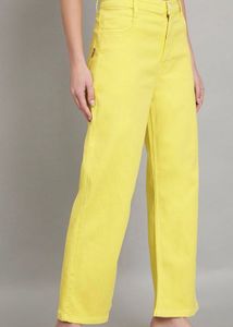 Yellow Wide-Leg Jeans