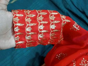 Georgette Embroidered Kurti With Bueatiful Embroided Duppata