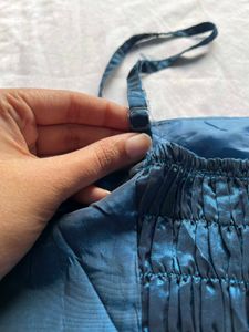 Elegant Teal Embellished Cami Top