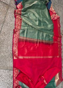 New Elegant Green Banarasi Saree