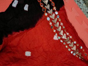 Red And Brown Dupatta