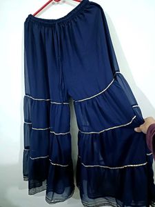 Tiered Navy Blue Plazzo