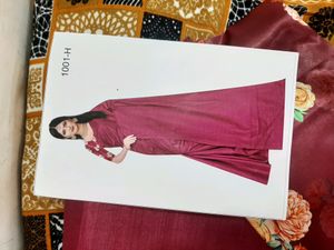 New Plain Wine Color Saree