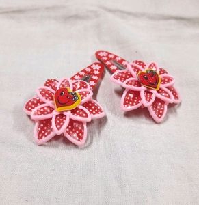 ❤️Y2k Flower Heart Hairclip Wink Face Emoji Hair Clips In Red &amp; Pink Color Flower Hair clip Aesthetic Hair accessories Trendy &amp; Stylish New Unused Cute Hair Clips For Kids Childrens Girls Teens