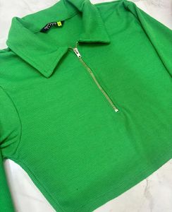Tokyo Talkies Green Zip-Up